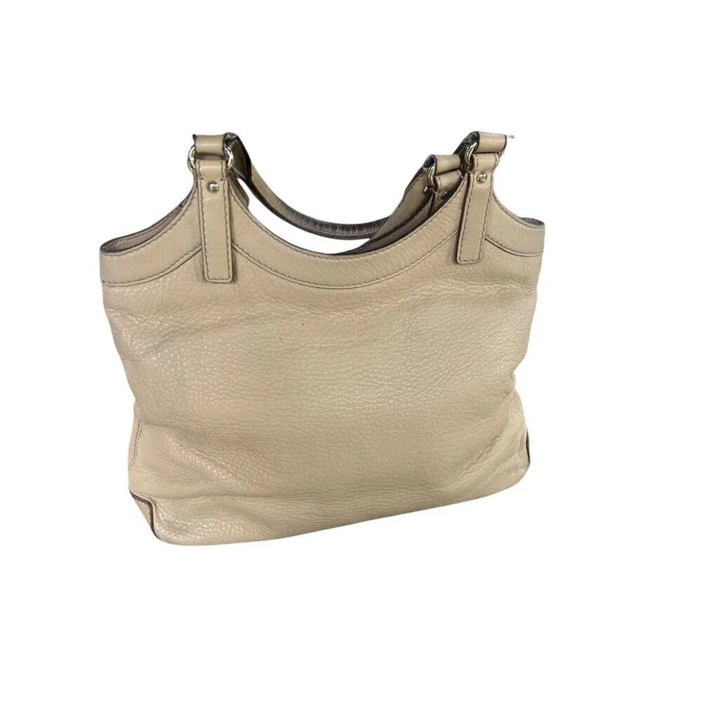 Kate Spade Tan Pebble Leather Satchel Shoulder Purse